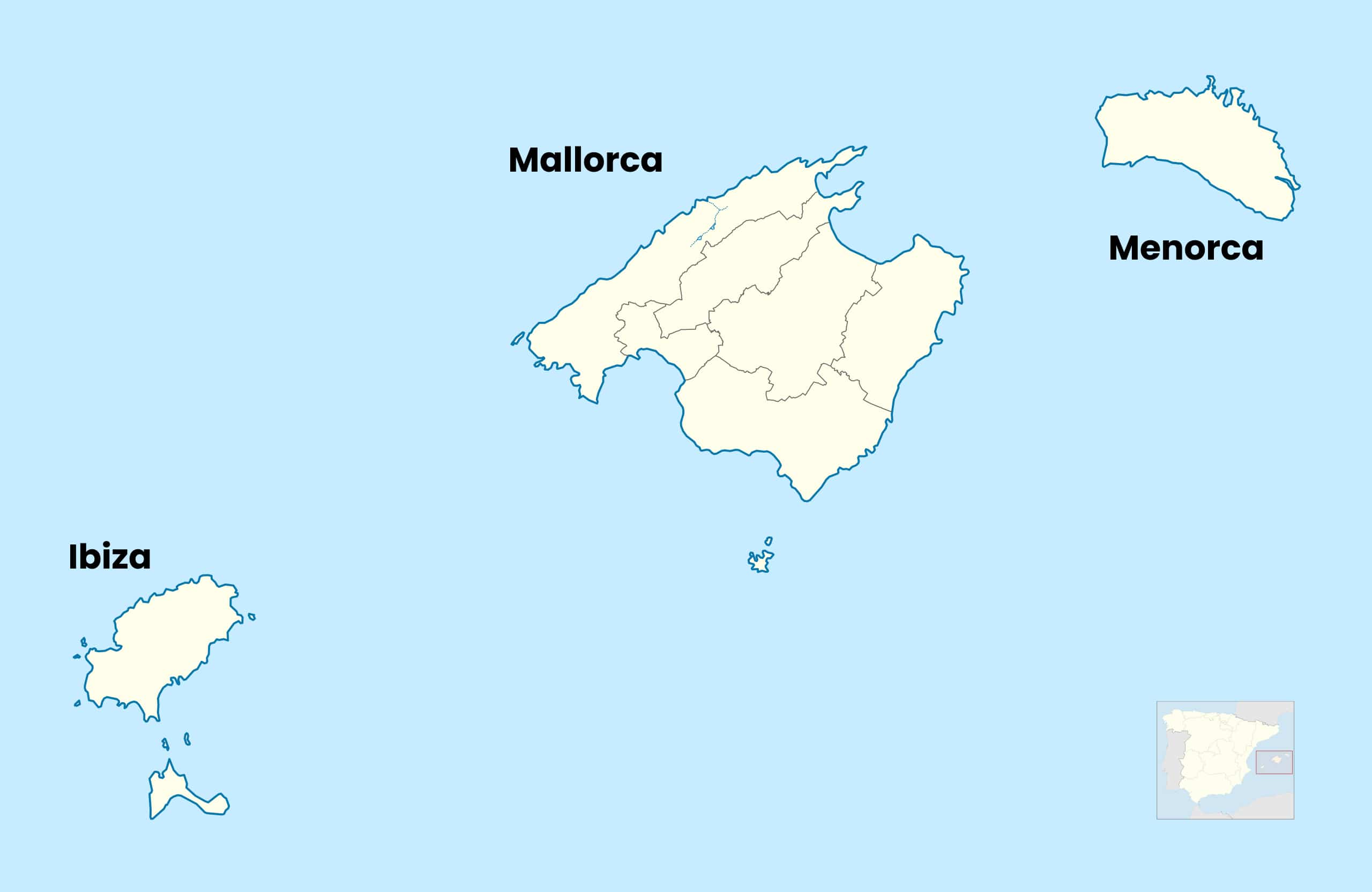 balearic islands map 1